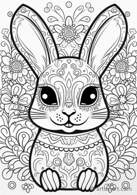 Barvící stránka s králíkem